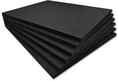 ZWCSHUU Akustik-Paneele 3D-Selbstklebeplatten, 6 Stück, 300 x 400 x 9 mm, Studio-Akustikplatten, rechteckig, Schallschutz, Schalldämmung, Home-KTV-Platten, weiß(Black)