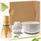 5 pièces Blanc Matcha Kit Fouets à Matcha Convient à la Préparation de Thé Matcha pour la Maison, le Bureau et le Salon de Thé Fouet Matcha