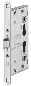 cyclingcolors serrure à mortaiser porte d'entrée palière coupe-feu cylindre profil européen, largeur de têtière : 24 mm, axe 65 mm, acier