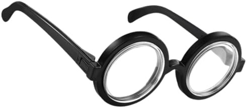 ZHAOYCSH Round Nerd Glasses for Adults and Kids - Plastic Novelty Spectacles for Fancy Dress, Comedy Costume, Halloween Party Disguise and Joke Props, Clear Lens Fun Dress-Up Accessories