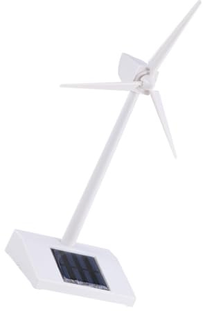 FIXOSHEE Solarbetriebene Windmühle Desktop-turbinenmodell Aus Weiß Für Bildung Oder Spaß Als Schreibtischdeko Für Büro Schlafzimmer Und Wohnzimmer