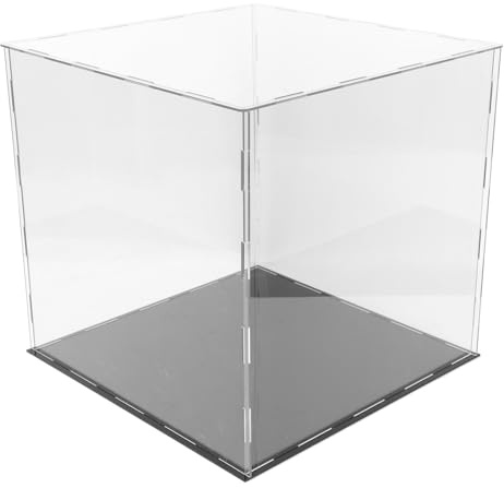 MAGICLULU Scatola Espositiva in Acrilico Trasparente 28X28X27 CM per Palloni da Basket e Calcio Custodia Antipolvere Resistente per Uso Domestico e Collezioni Sportive