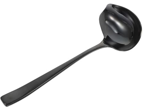 GARVALON Mestolo Piccolo in Acciaio Inossidabile con Beccuccio Versatore Cucchiaio per Salsa Antigoccia Multiuso per Condimenti e Salse Impugnatura Ergonomica per Cucina