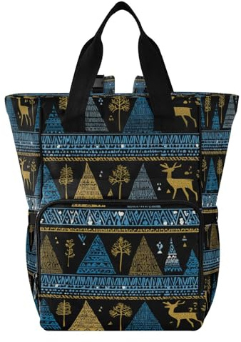 Ttgoth Sac à dos à langer imperméable avec porte-biberons isothermes, sac à dos de voyage multi-poches avec sangles de poussette pour maman et papa