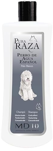 Champú para Perro de Agua Español Pelo Blanco - Mantiene, Realza y Matiza el Color Blanco - Champú Hidratante, Vegano y Biodegradable - Fabricado en España - 750 ml - MD-10 COLLECTION