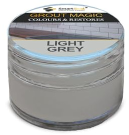 Smartseal Grout Magic – Light Grey, 20ml – Professional Reviver & Colour Restorer – Long-Lasting Sealer Superior to Grout Pens & Paint – 15-Year Durability