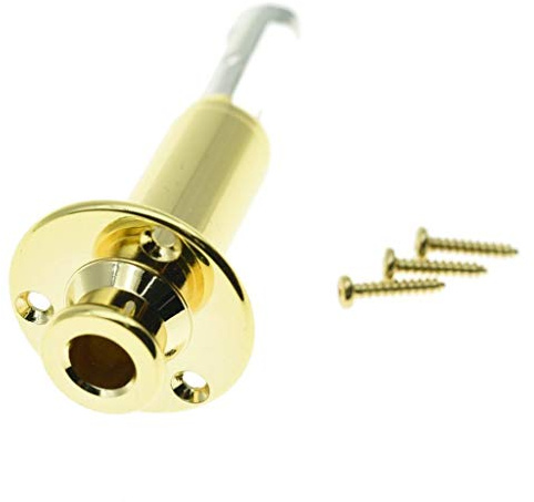 KAISH 6,35 mm Klinkenbuchse für Akustikgitarre und Bass, Mono-Endpin Ausgang, Klinkenbuchse, Gold