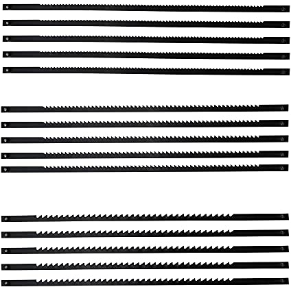 TXErfolg Lame per sega da traforo 127mm 10/14/18 Lame per sega da traforo appuntate con denti per sega da traforo - 15 pezzi