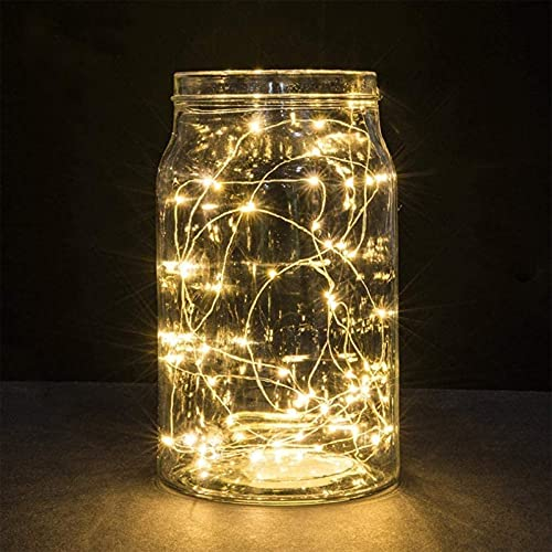 Annefly 2PACK 2m Lichterkette 20 LEDs kleine Batterie wasserdicht batteriebetrieben Innen für Party, Weihnachten, Halloween, Hochzeit, tolle Schlafzimmer Deko (Warmweiß) (2m 2p)