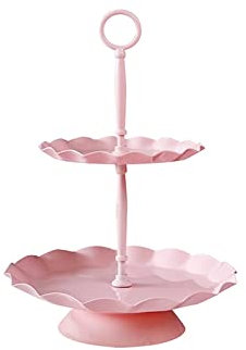 LUCBEI Kuchenständer ServierStänder Rosa Dessert Tisch Ornamente Kuchen Display Tablett Eisen Tortenständer Hochzeit Bankett Snack Stand Tortenständer (Color : C)