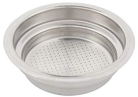Cesta de filtro de café de 51 mm, doble capa, de acero inoxidable, reutilizable, filtro para taza individual