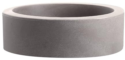 NICOLI VASO ROTONDO ECHO SMALL IN RESINA PER INTERNO ED ESTERNO DIAMETRO CM 25 X12 h CM 30 X14 h (Ø 25x12 cm, Cenere)