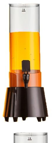Dispensador De Torre De Cerveza Dispensador De Bebidas 3L De Gran Capacidad Con Base Extraíble Y Luz LED Grifo De Cerveza Portátil Torre De Cerveza De Barril Dispensador De Alcohol De Mesa For Pub(Sch