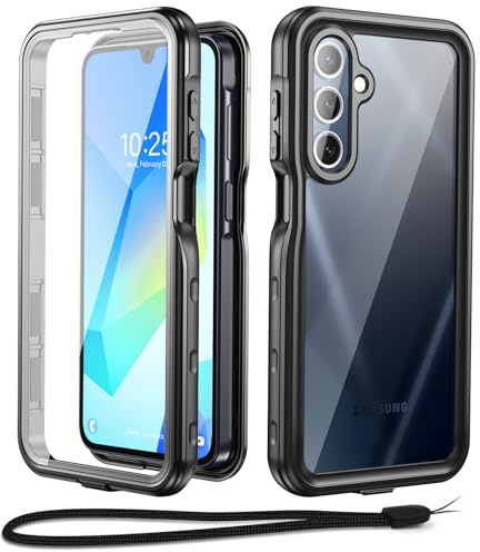Beeasy für Samsung Galaxy A16 5G/4G Hülle, IP68 Wasserdicht Handyhülle Outdoor 360 Grad Schutzhülle, Stoßfest Staubdicht Wasserfest Panzerhülle Case mit Displayschutz, Schwarz
