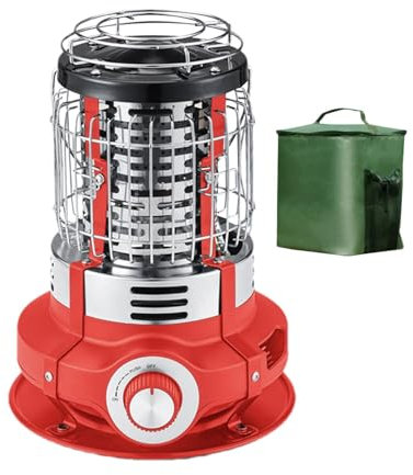 Riscaldamento da terrazzo, riscaldamento esterno, bruciatore da campeggio portatile | Riscaldamento elettrico portatile da 1500 W, stufa con protezione contro il ribaltamento, per garage, serra, uso