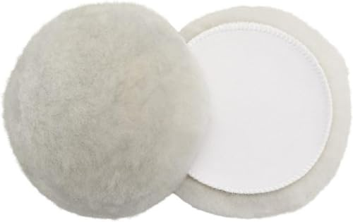 Craft-Equip Polierpad aus echtem Lammfell zur Anwendung mit Poliermaschine. - hoher Abtrag mit Schleifpasten/Polituren - ⌀ Klettaufnahme: 180mm