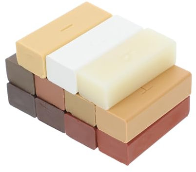 EXHUMKY 11pcs Wood Floor Repair Wax Blocks Resin Protection Easy to Use Vinyl Plank Flooring Scratch Repair for Residential and Commercial Spaces