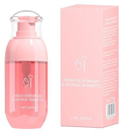 Hoxfly Flüssiger Reiniger, 55ml Make-up-Pinsel-Reinigungslösung, Sanft Flüssiger Reiniger, Reinigungswasser, entfernt Make-up, Schmutz und Verunreinigungen von Make-up Pinsel, Schwamm oder Puderquaste