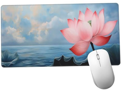 Rosa Alfombrilla Ratón 1400x600x3mm Alfombrilla Raton XXL Grande con Base de Goma Antideslizante, Lavable, Accesorios Gaming Loto, Ordenador Gamer Regalos, Mouse Pad Gaming Mejora La Velocida Y1150