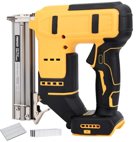 18 Cordless Brad Nailer for 20V MAX Battery, 2 in 1 Electric Nail Gun/Staple Gun Powered with 2000 Nails, for Trim Wood Crafting Home DIY (Not Included Battery)