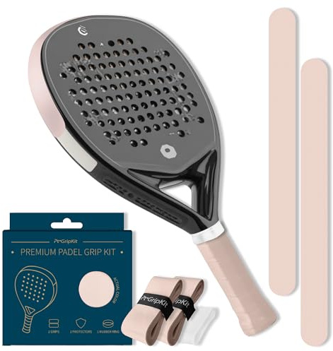 Overgrip y Protector para Pala de Pádel – Set de 2 Grips, Anillo y 2 Protectores Colores Pastel – Accesorios para Raquetas- Compatible con Pádel y Tenis – PT·GripKit