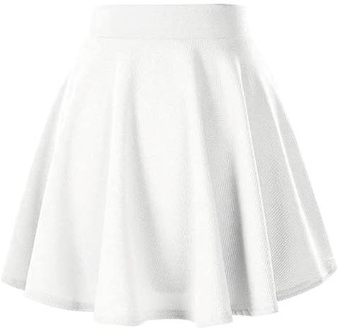 Mujeres Casual Minirock Tennisrock Skater Falda Corta minifaldas Trajes de Carnaval Faldas Cortas de Ballet Vestidos (FR/ES, Letras, XL, Regular, Regular, Blanco)