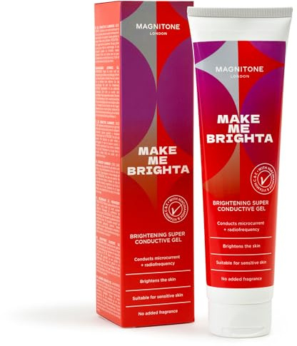 MAGNITONE Make Me Brighta Brightening Super Conductive Gel – Microcurrent & Radiofrequency Gel with Niacinamide, Vitamin C & E – Fragrance-Free, Sensitive Skin Friendly, 150 ml