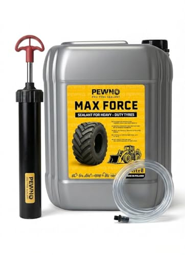 PEWNO – Mastic Anti-Crevaison - Produit d’Étanchéité pour Pneus Auto – pour Véhicules Industriels, de Construction, Forestiers et Miniers, Tracteurs, pour Pneus avec ou sans Chambre à Air – 20 L