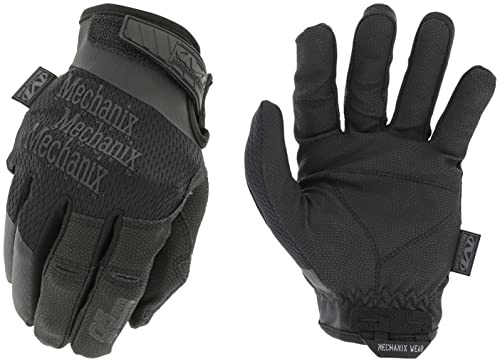 Mechanix Wear - High Dexterity Covert Handschuhe (Small, Schwarz) | Leichtes TrekDry gegen Hitzestau, ultra-dünnes 0,5 mm AX-Suede für hohe Fingerfertigkeit; Biegegelenke am Abzugsfinger