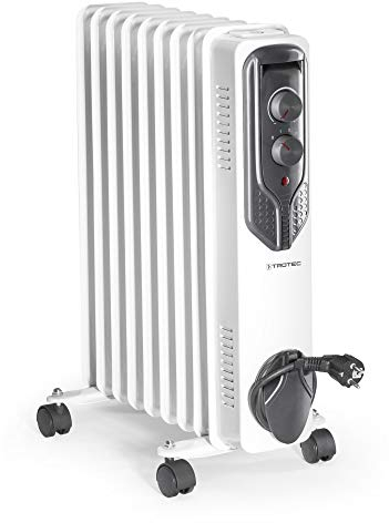 TROTEC Radiator Heizung TRH 20 E – Heizleistung 800 W / 1200 W / 2000 W – Elektro Heizkörper, 9 Rippen, Raumgröße 25 m² / 60 m³