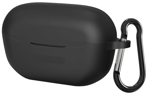 Geekria Silicone Case Cover Compatible with JBL Endurance Race True Wireless Earbuds, Earphones Skin Cover, Protective Carrying Case with Keychain Hook, Charging Port Accessible (Schwarz)