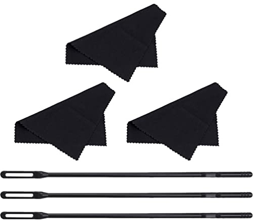 Supvox Flötenreinigungsset mit Stab und Tuch Saxophon-reinigungszubehör Flötenputzer für Querflöte und Klarinette