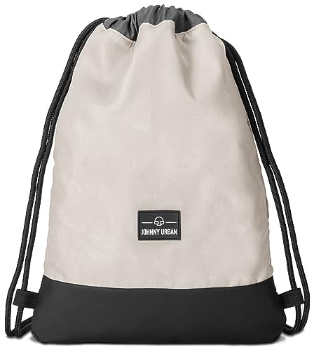 Johnny Urban Bolsa de Deporte Hombre & Mujer Beis Gris - Blake - Mochila Gimnasio Pequeña para Gym, Playa, Deportiva - Casual Bolsa Piscina - Saco de Verano - Repelente al Agua