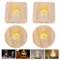Sporgo 4 pezzi LED base in legno: base luminosa in legno, 3 colori regolabili, base in legno, base illuminata con interruttore, base in legno a LED per sfere di cristallo, vetro, gioielli, acrilico e