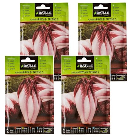 Pack 4 Semillas de achicoria rosa de treviso de Semillas Batlle PACK (4)