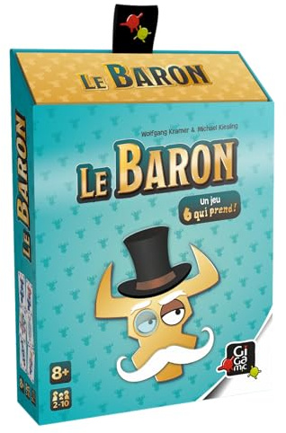 GIGAMIC - Le Baron - Jeux de société - Jeux de Cartes dès 8 Ans - Jeu d'ambiance pour Enfant, Famille et Amis - Gamme 6 Qui Prend ! - De 2 à 10 Joueurs - 30 Min - Version Française - AMBBAR
