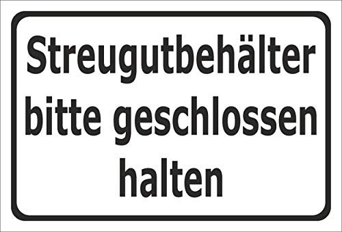 Melis-Folienwerkstatt Schild Streugut-behälter - 45x30cm - 3mm Hartschaum – 20 VAR S00018-149-A