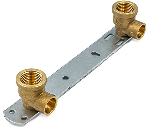 KNM Trade Lötwandscheibe 15x1/2x150 mm Messing Heizungs- & Sanitärbau | Korrosionsschutz, Wasseranwendungen, FM-Gewinde, leichte Installation, vielseitige Verwendungsmöglichkeiten
