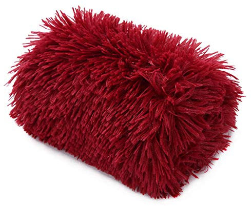 RayMinsin Plüsch-Haustiermatte, doppellagig, warm, klein, mittel und groß, Hundematte, Katzendecke, weich und bequem, Haustierdecke (Rose Red, L)