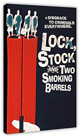 Lock, Stock And Two Smoking Barrels Vintage Movie Classic Film Canvas Bedroom Decor Picture Prints Office Dorm Room Decor Gifts Frame 12×18inch(30×45cm)