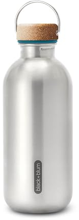 BLACK + BLUM Steel Water Bottle - Stylish Leak Proof Drinking Flask with Carry Loop - BPA Free Drinks Bottle for Everyday Use - Ocean, 600ml