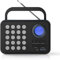 4-in-1 Digital FM Radio, Interference Free with PLL Tuning Playback | 3W Playback Speaker via MicroSD Card or USB Port | Alarm clock | Sleep timer | 2 LED Screen size | Battery or Mains Powered