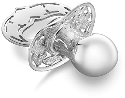 fish Cadeau De Baptême Original Tétine En Argent Sterling 925 Pour Moments Inoubliables Bébé