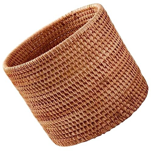Cabilock Panier à Déchets Rotin Tissé Corbeille De Rangement Polyvalente Pour Fruits Et Légumes Panier Décoratif Pour Bureau Ou Table Modèle Rustique Matériau Sûr