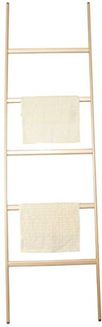 Décorations de Support de vêtements de Porte-Serviettes d'échelle, Porte-Serviettes en Alliage d'aluminium pour salles de Bains, 160 X 50 Cm (doré)