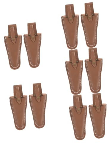INOOMP 10piezas Funda De Cuero Para Tijeras De Poda y Alicates Portátil y Segura Para Jardinería y Almacenamiento De Herramientas