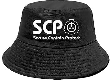 HEBUOUI Baseballmütze für männer Outdoors SCP Foundation Secure Contain Protect Panama Hut Neue Outdoor Baumwolle Eimer Hüte Sommer Cool Sun SCP Caps Hut Freizeit Geschenk