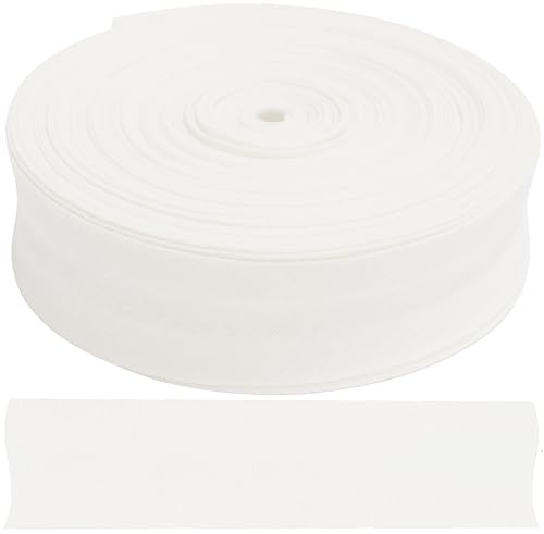 AERZETIX - C77396 - Schrägband gefaltet 9 Meter x 18 mm - aus Baumwolle - Farbe Milchweiß - posamenten passepartout borten Kleidung Kissen bettdecken