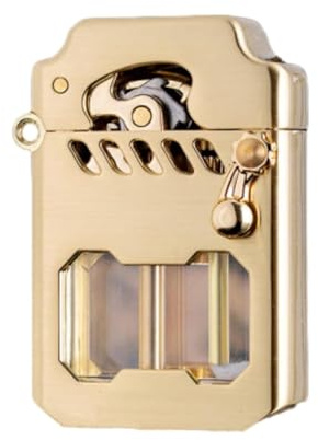 Vintage-Kerosinfeuerzeug, Mecha-Metall-Rocker-Feuerzeug, winddichtes Feuerzeug, Kerosinfeuerzeug mit transparentem Tank, geeignet for Camping im Freien, Kollektion(C)