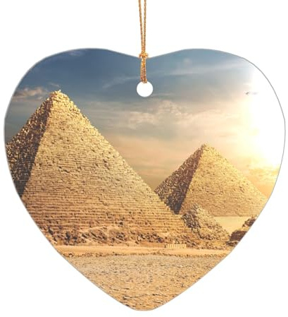 YFSGDLBN Ciondolo a forma di piramide egiziana nel deserto, in acrilico, decorazione natalizia